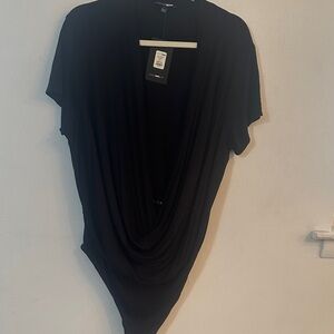 Fashion Nova Elegant Black Bodysuit